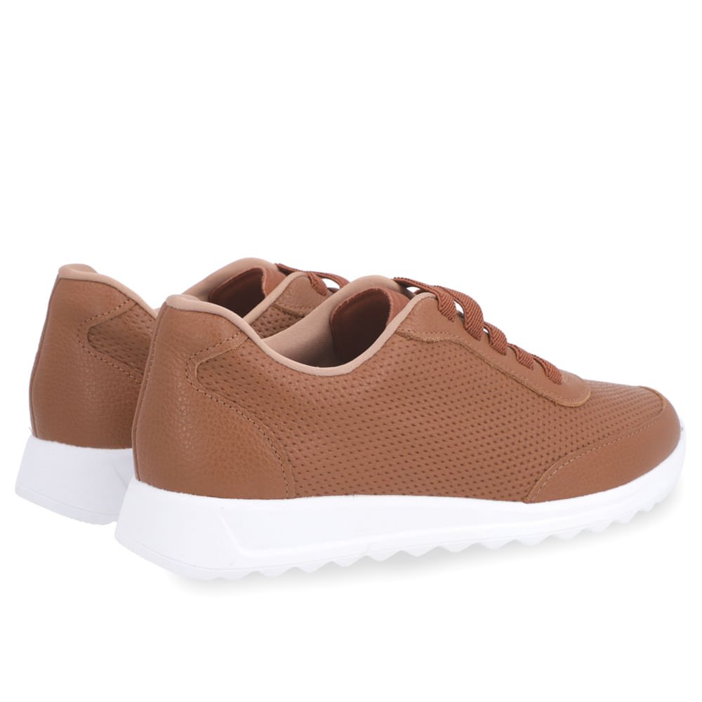 Tênis Casual Marrom Couro Marrom 3