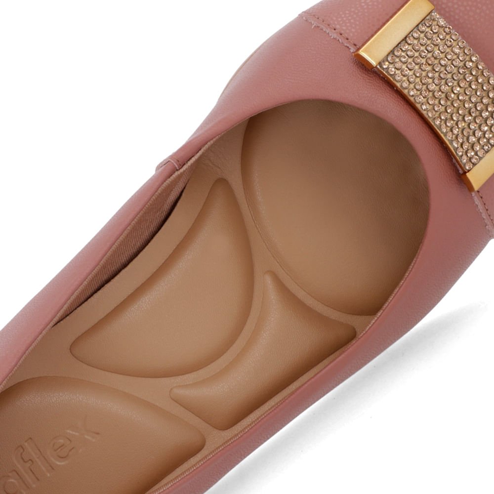 Scarpin Rosa Vintage Couro Bico Quadrado Enfeite Rosa 4