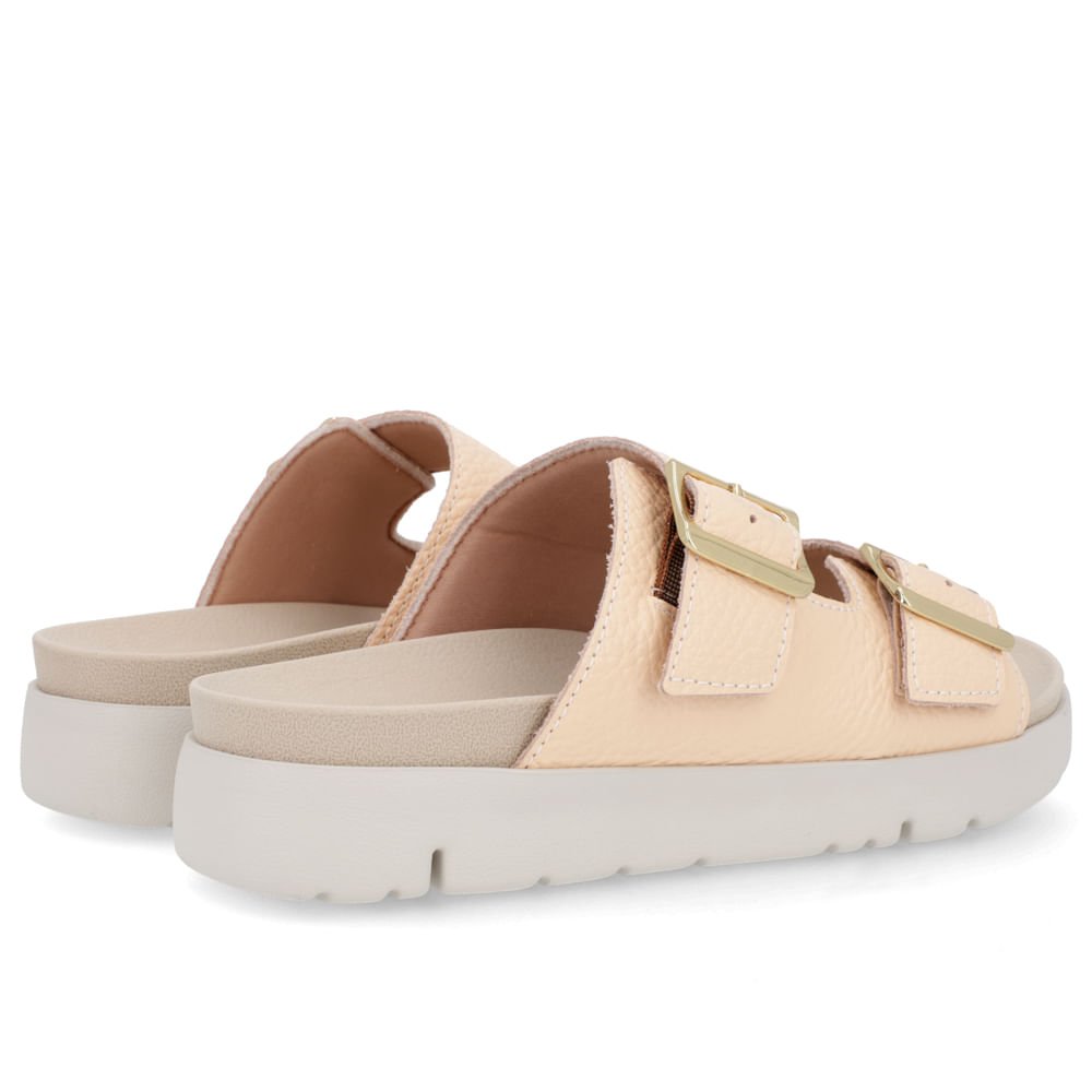 Slide Birken Laranja Claro Couro Fivela Laranja 3