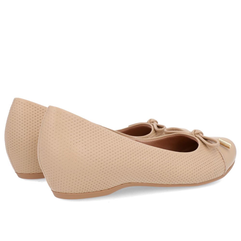 Sapatilha Bege Couro Estampa Bege 3