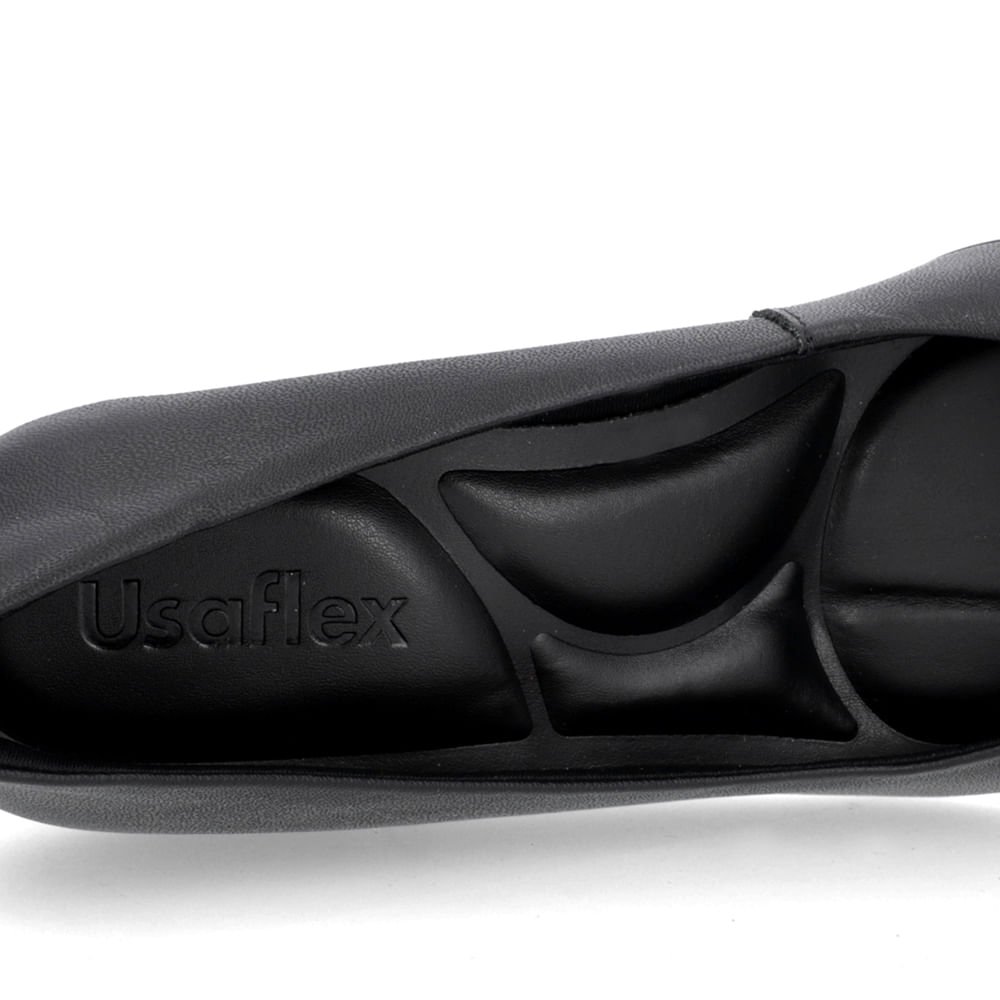 Scarpin Couro Preto Salto Bloco Bico Textura Preto 4