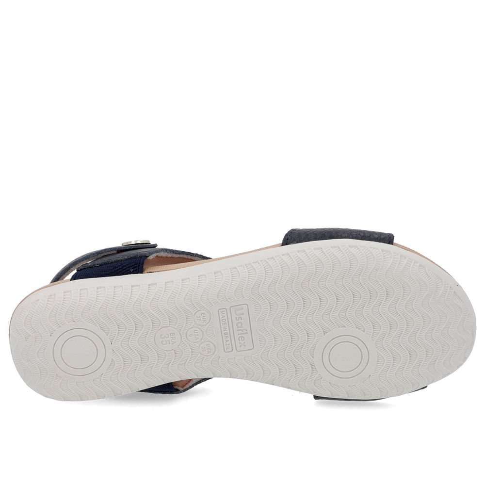 Sandália Baixa Couro Azul Azul 5