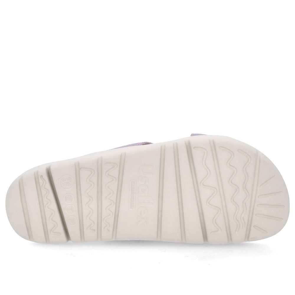 Tamanco Tiras Couro Lilás Perolado Roxo 5