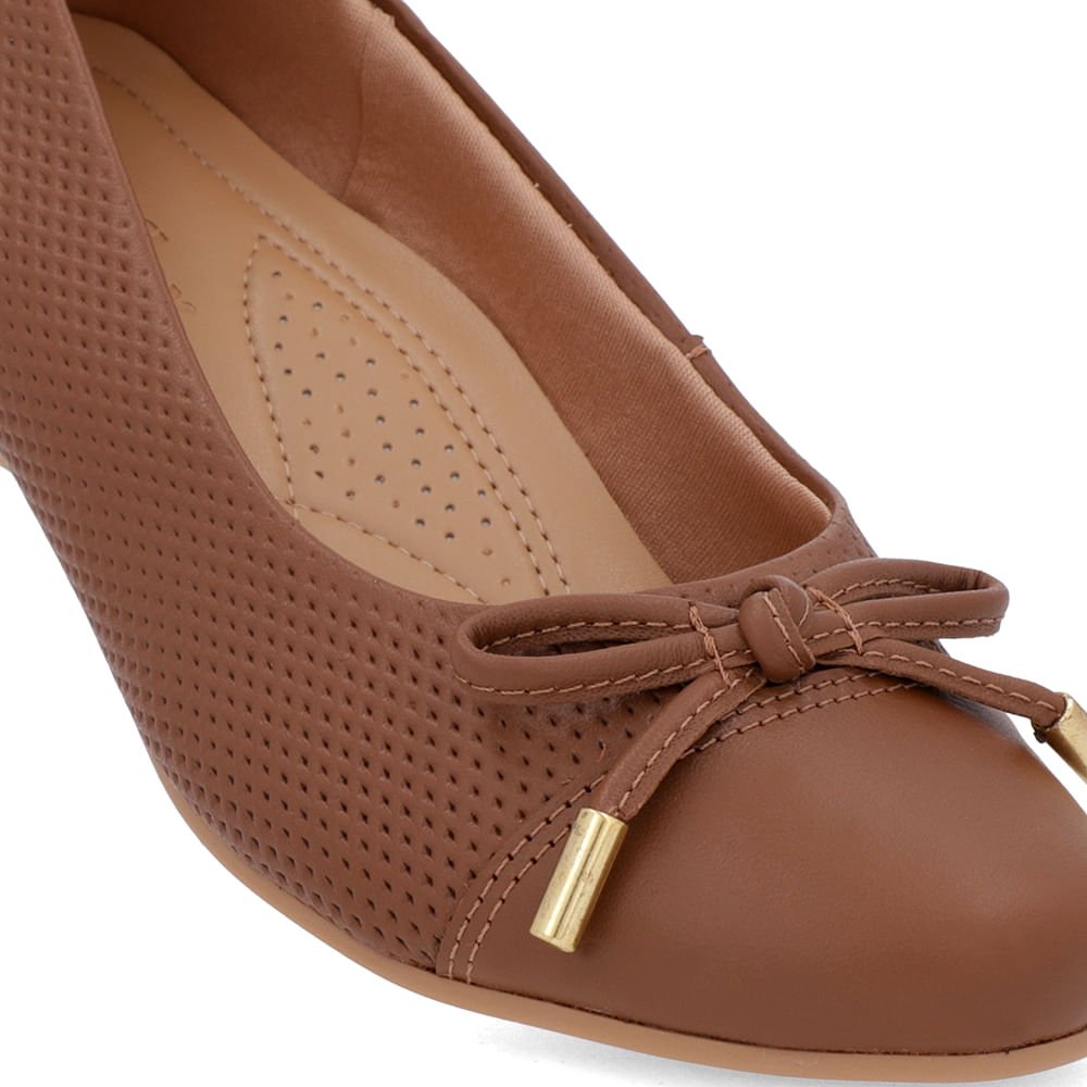 Sapatilha Marrom Couro Estampa Marrom 4