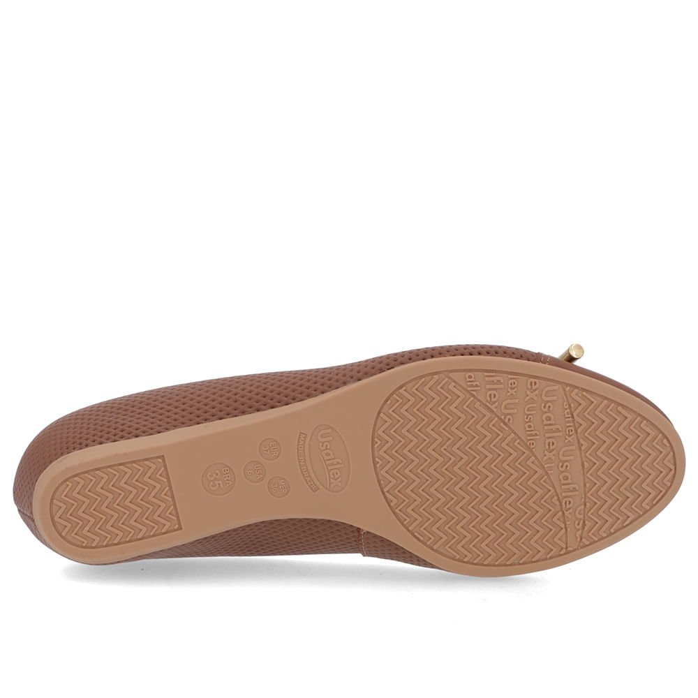 Sapatilha Marrom Couro Estampa Marrom 5