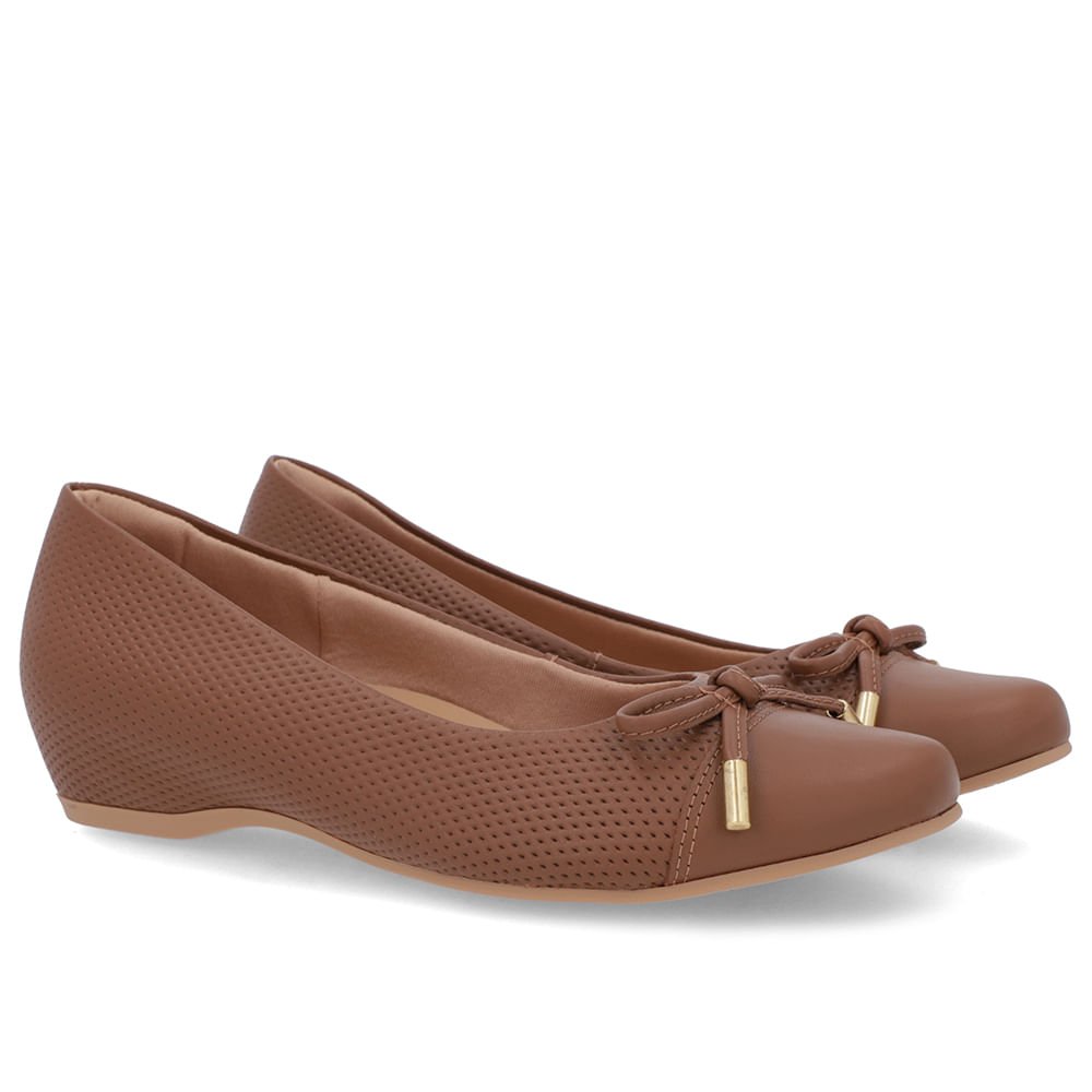 Sapatilha Marrom Couro Estampa Marrom 2