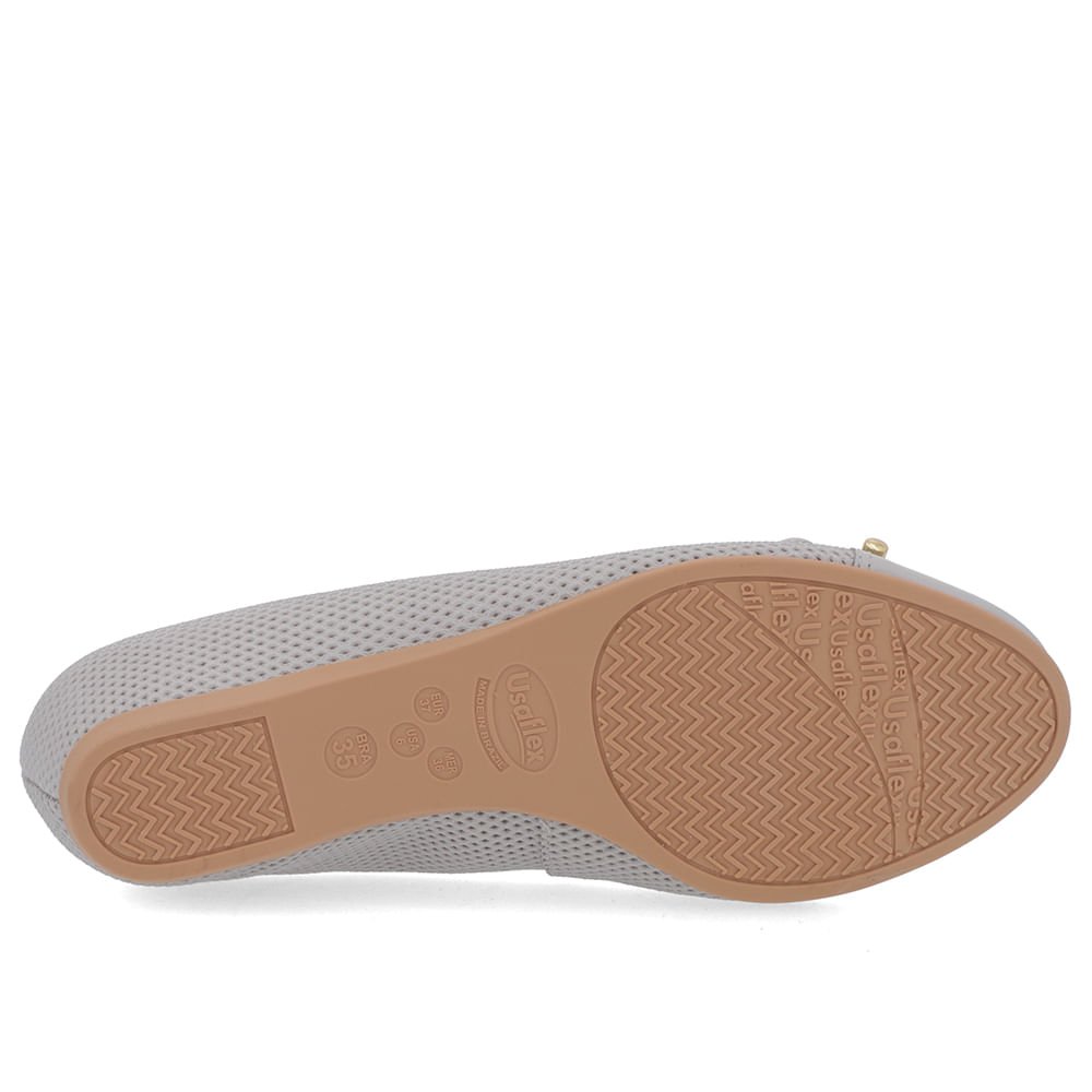 Sapatilha Cinza Couro Estampa Cinza 5