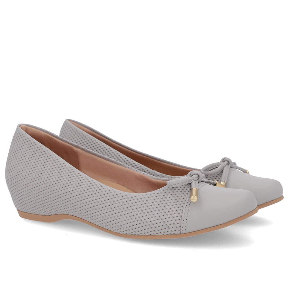 Sapatilha Cinza Couro Estampa Cinza 2