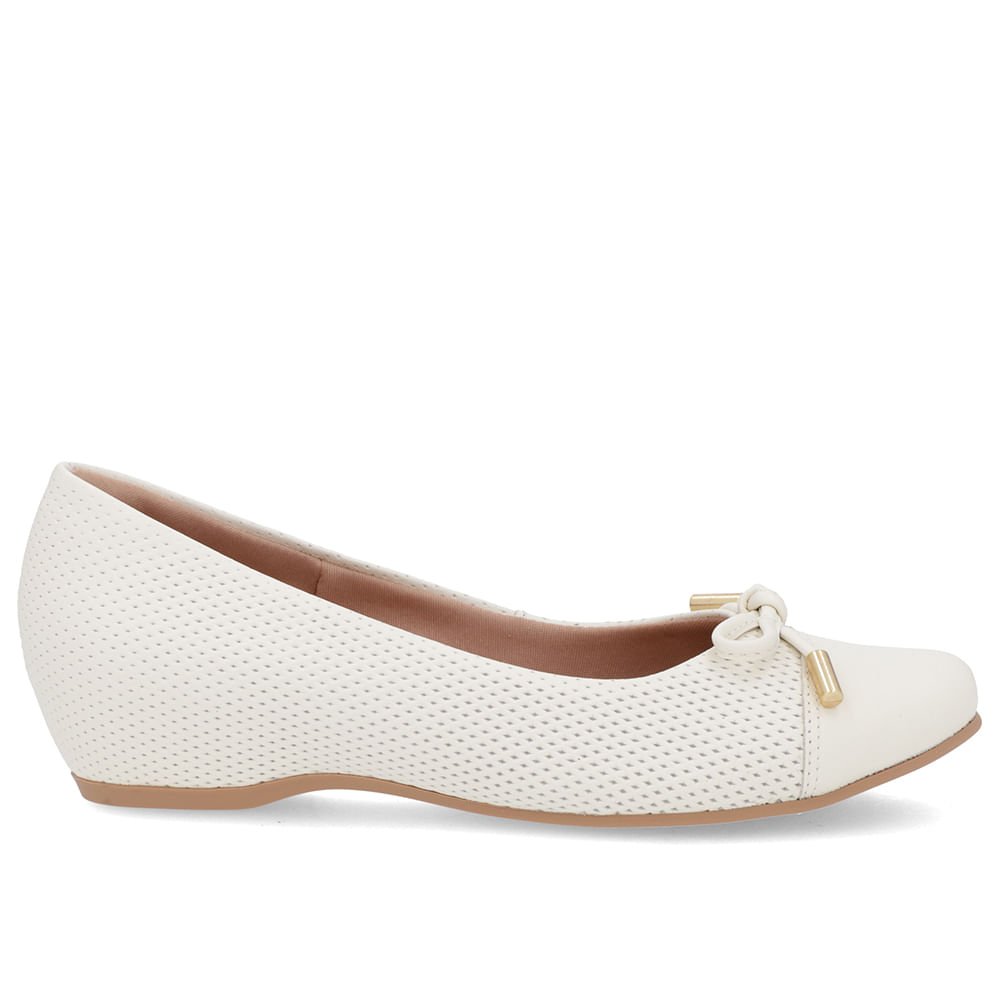 Sapatilha Off-White Couro Estampa