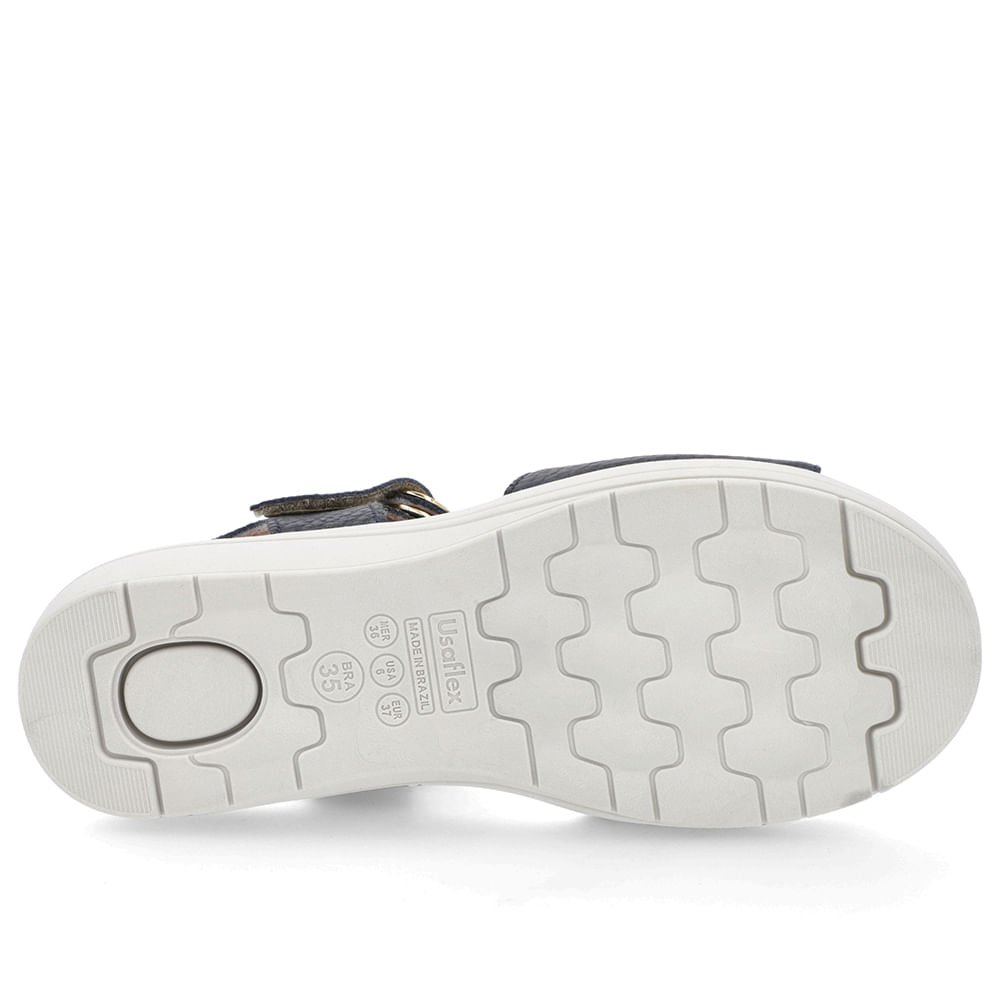 Sandália Salto Anabela Azul Ajuste Fecho-Flex Azul 5