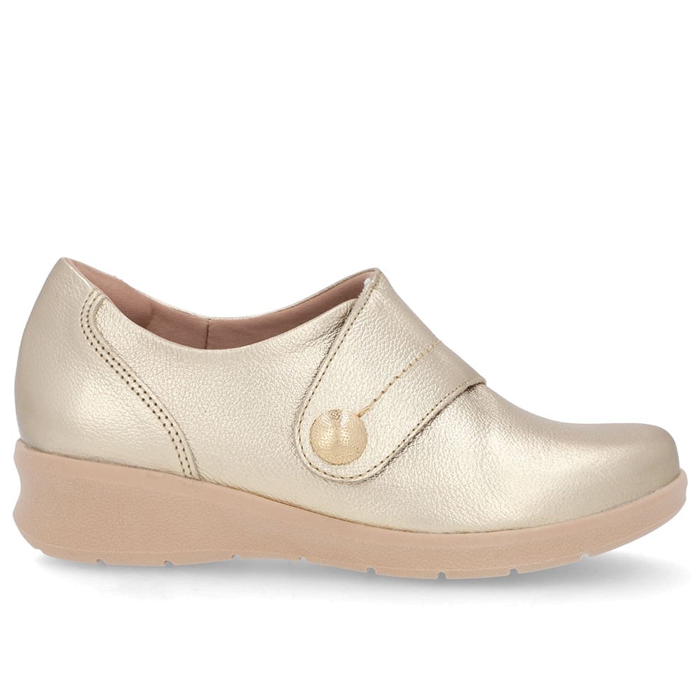 Tênis Plataforma Dourado Couro Dourado 1