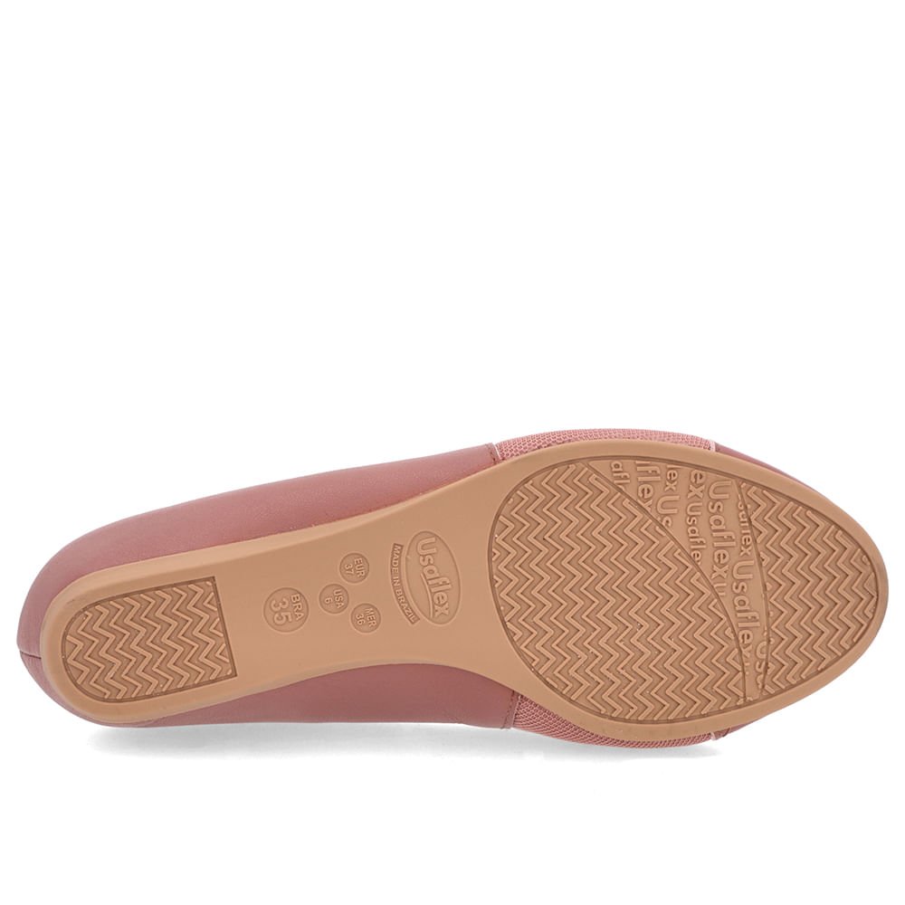 Sapatilha Rosa Vintage Couro Enfeite Brilho Rosa 5