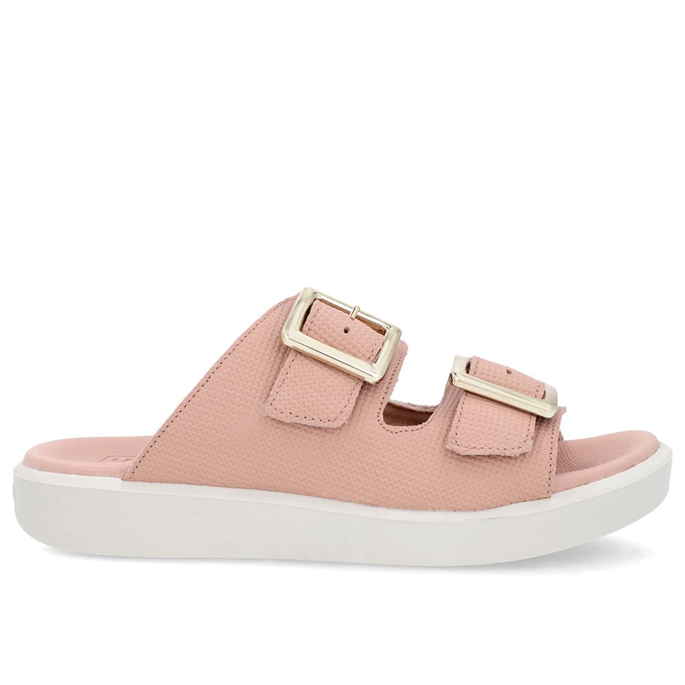 Tamanco Plataforma Couro Rosa Fivela Rosa 1