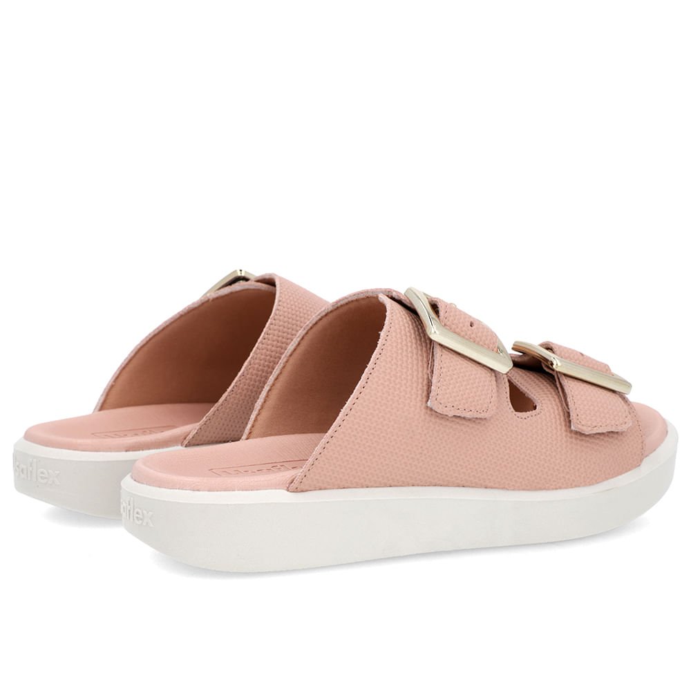 Tamanco Plataforma Couro Rosa Fivela Rosa 3