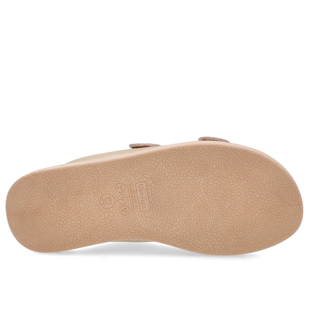 Tamanco Plataforma Couro Dourado Fivela Dourado 5