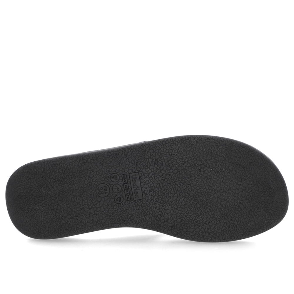 Chinelo Plataforma Couro Preto Brilho Preto 5