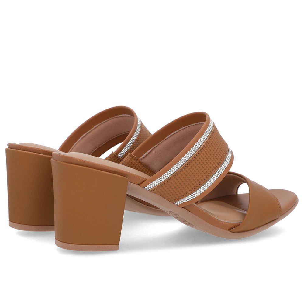 Tamanco Bico Redondo Couro Marrom Marrom 3