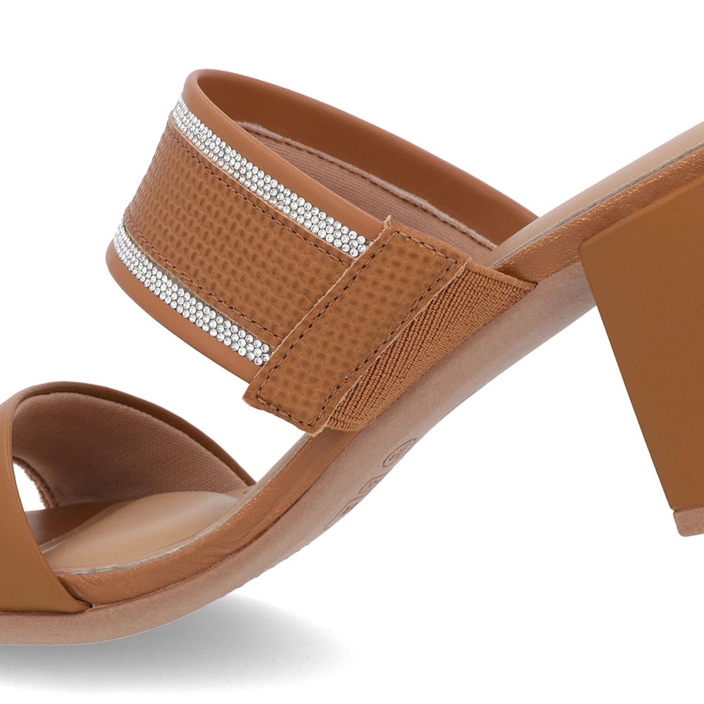 Tamanco Bico Redondo Couro Marrom Marrom 4