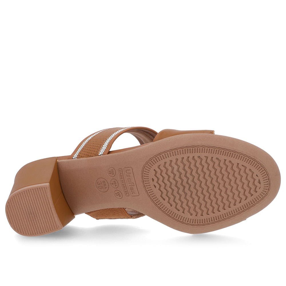 Tamanco Bico Redondo Couro Marrom Marrom 5