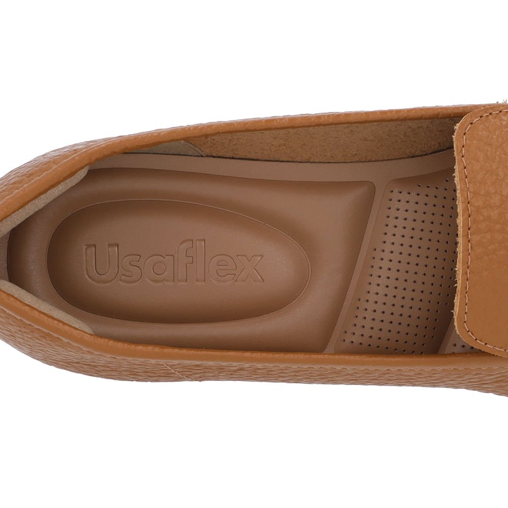 Loafer Marrom Salto Bloco Couro Bico Quadrado Marrom 4