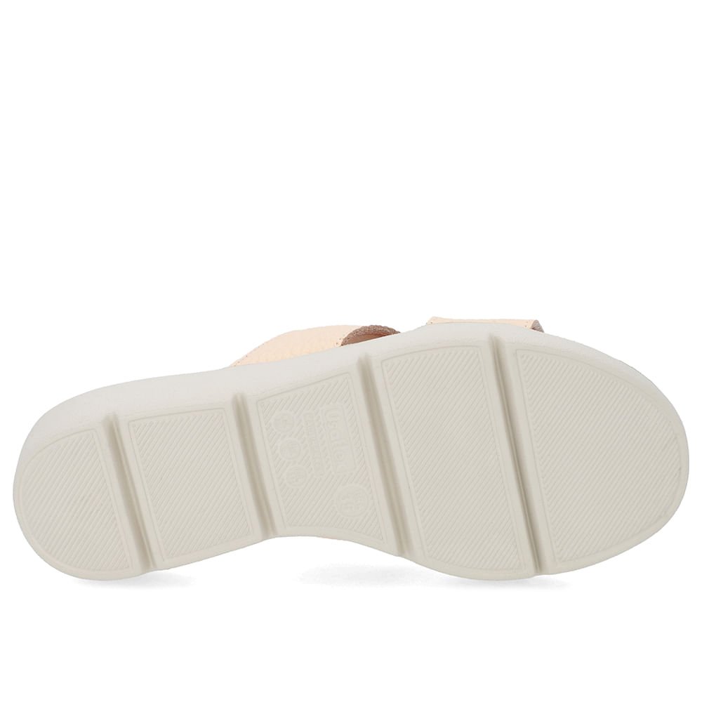 Tamanco Salto Plataforma Couro Laranja Claro Bege 5