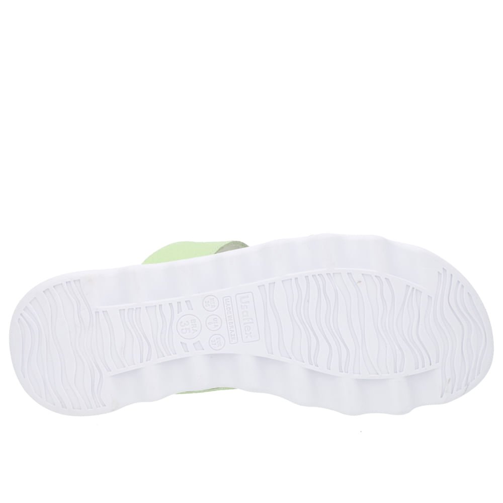 Tamanco Verde Rasteiro Couro Detalhe Brilho Verde 5