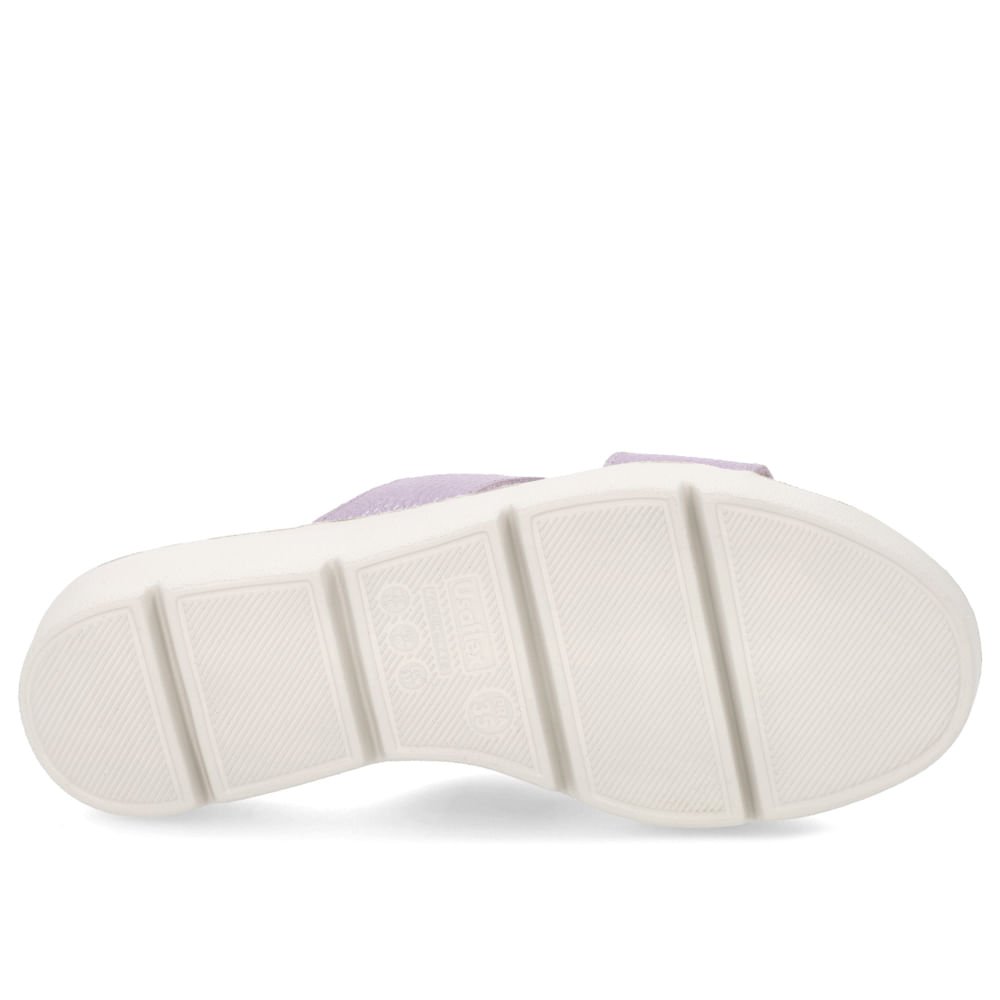 Tamanco Salto Plataforma Couro Lilás Roxo 5