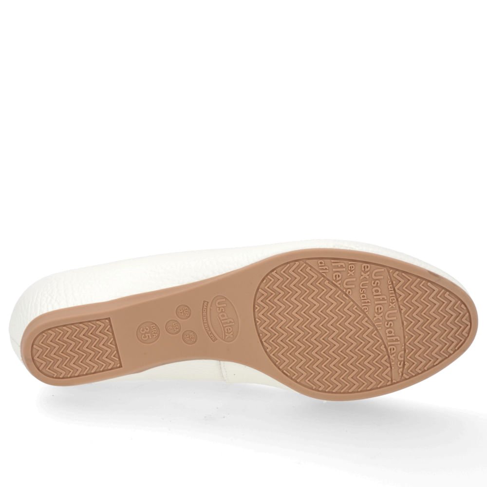 Loafer Off-White Couro Salto Embutido Branco 5