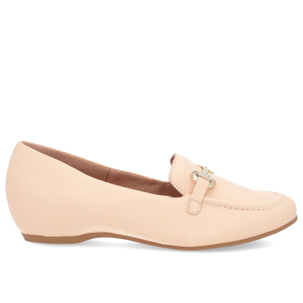 Loafer Laranja Couro Salto Embutido