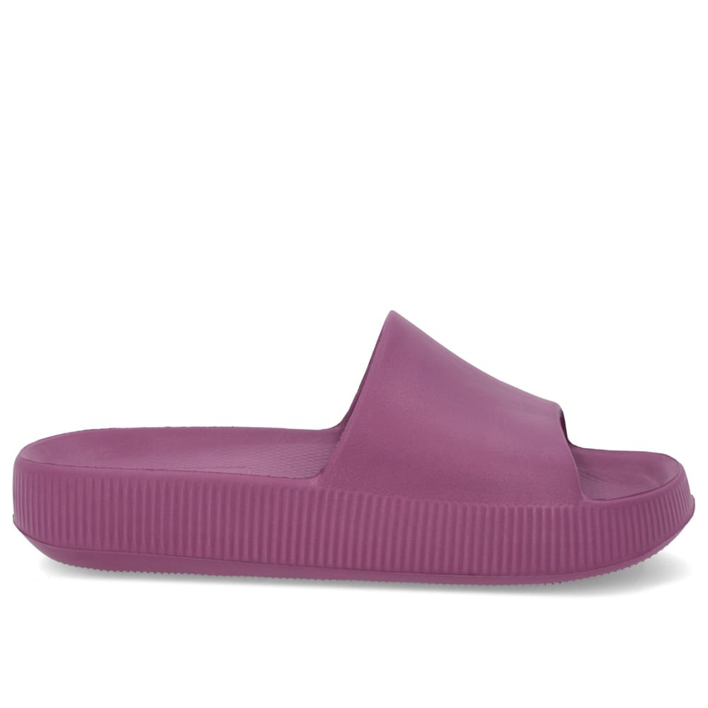 Chinelo Slide Roxo Poofy Salto Plataforma Eva