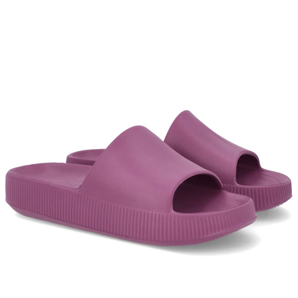 Chinelo Slide Roxo Poofy Salto Plataforma Eva Roxo 2
