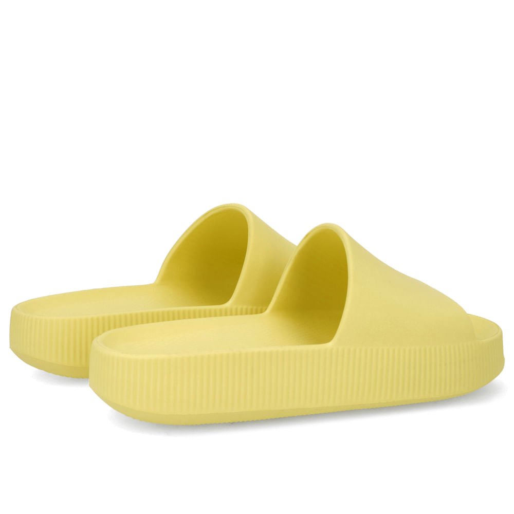 Chinelo Slide Amarelo Pêra Poofy Salto Plataforma Eva Amarelo 3