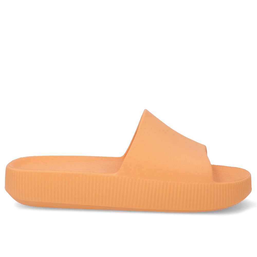 Chinelo Slide Laranja Melão Poofy Salto Plataforma Eva Laranja 1