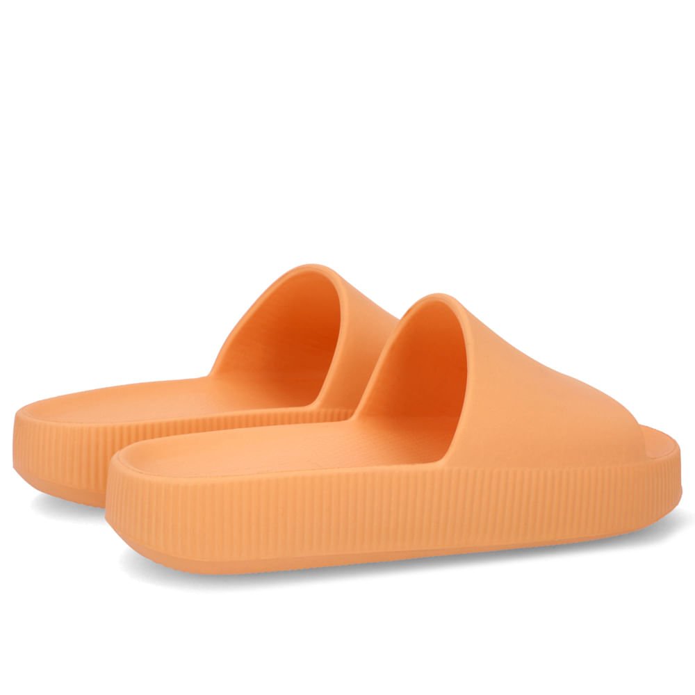 Chinelo Slide Laranja Melão Poofy Salto Plataforma Eva Laranja 3