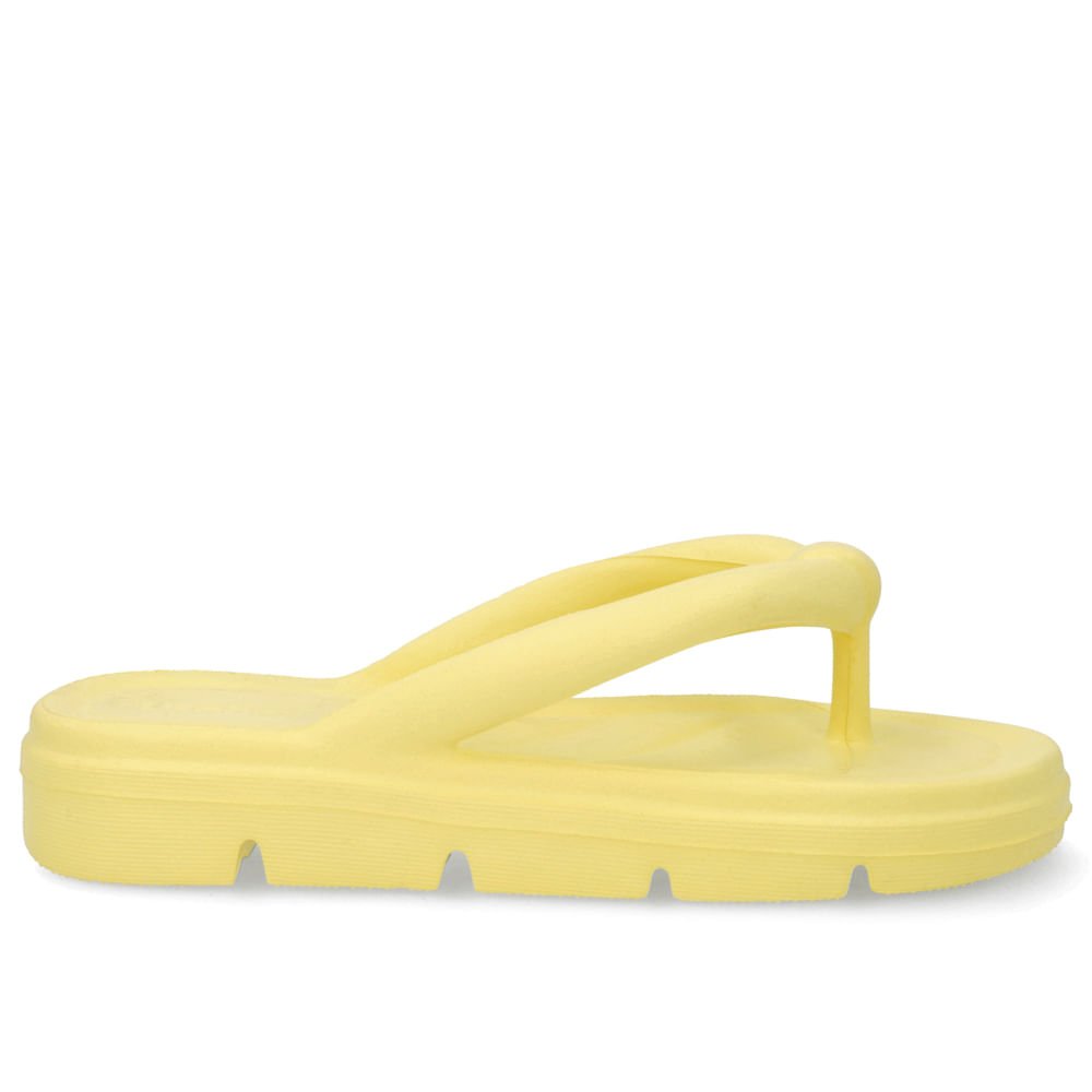 Chinelo Amarelo Pêra Poofy Plataforma Eva