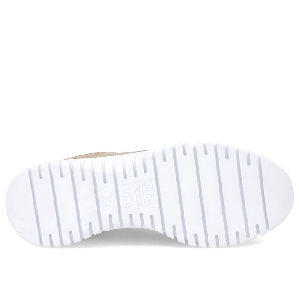 Tênis Casual Dourado Couro Enfeite Rebite Dourado 5