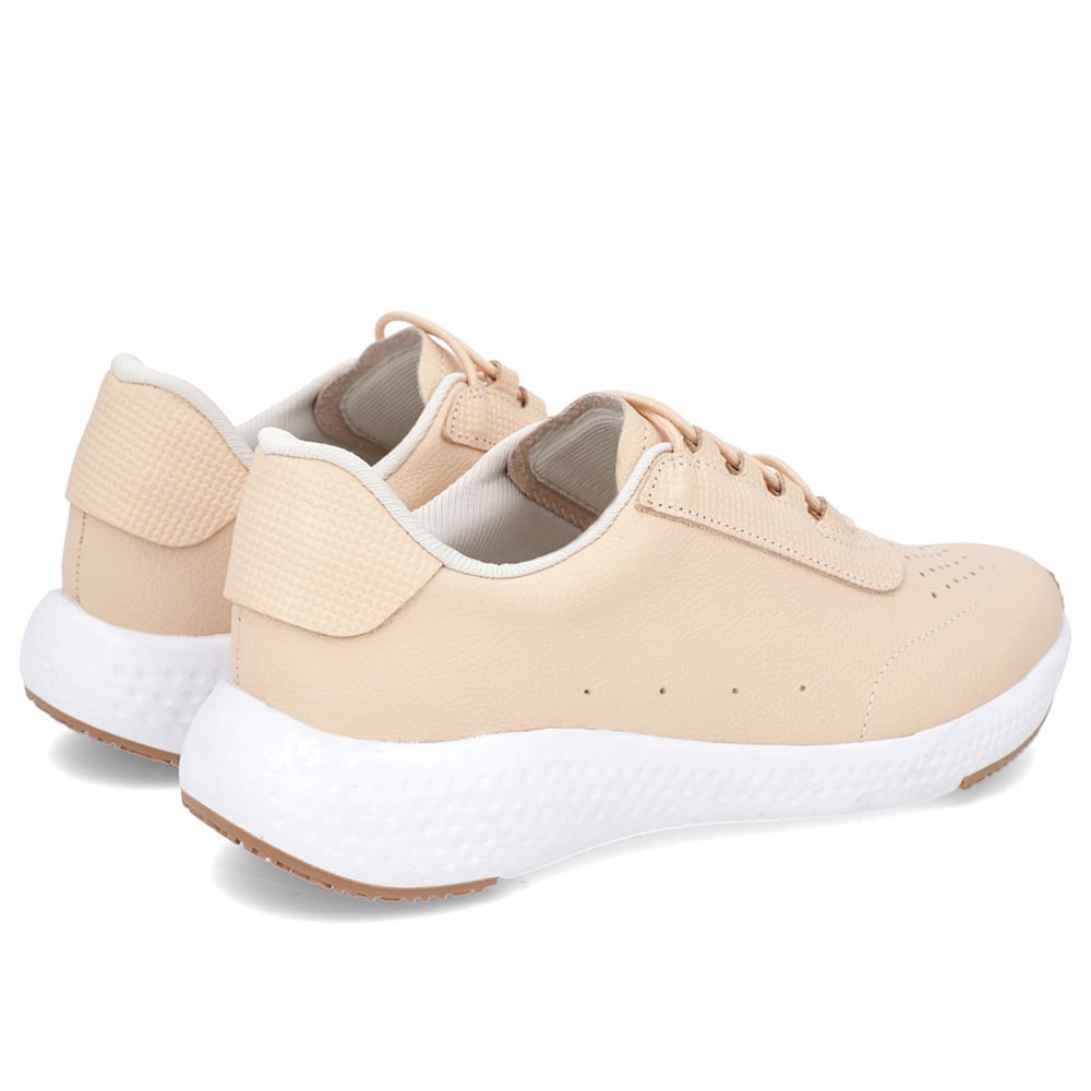 Tênis Laranja Claro Couro Cadarço Elástico Laranja 3