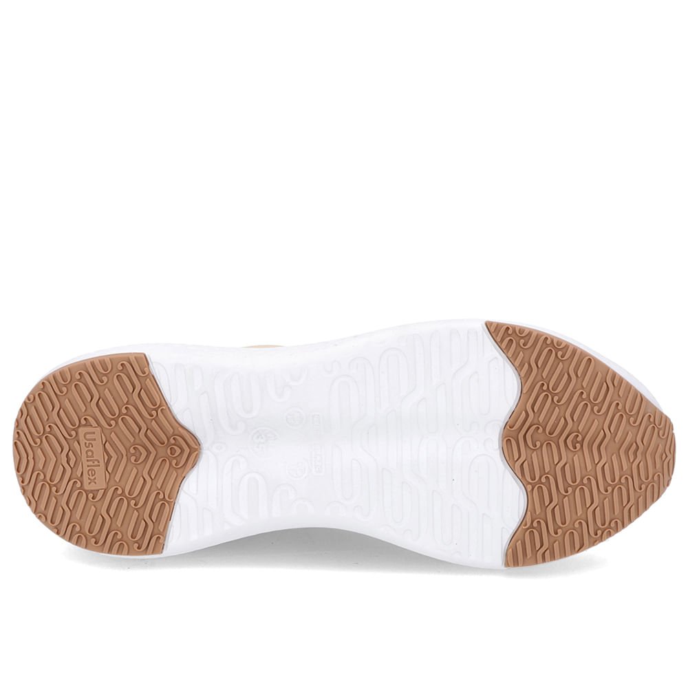 Tênis Laranja Claro Couro Cadarço Elástico Laranja 5