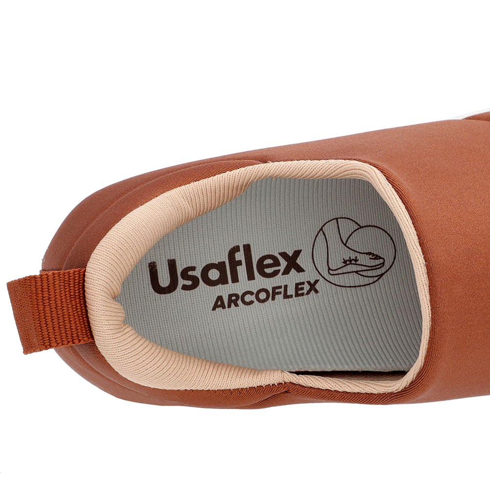 Tênis Marrom Elastano Slip On Marrom 4