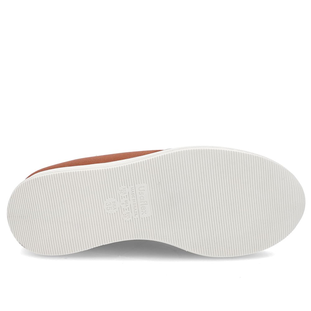 Tênis Marrom Elastano Slip On Marrom 5