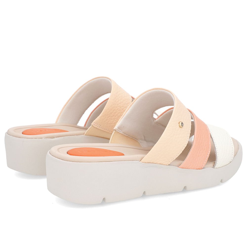 Tamanco Salto Plataforma Couro Laranja Laranja 3