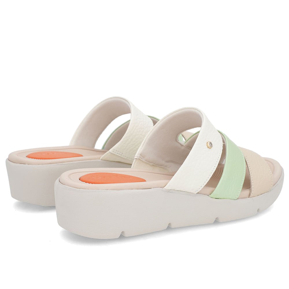 Tamanco Salto Plataforma Couro Off-White Branco 3
