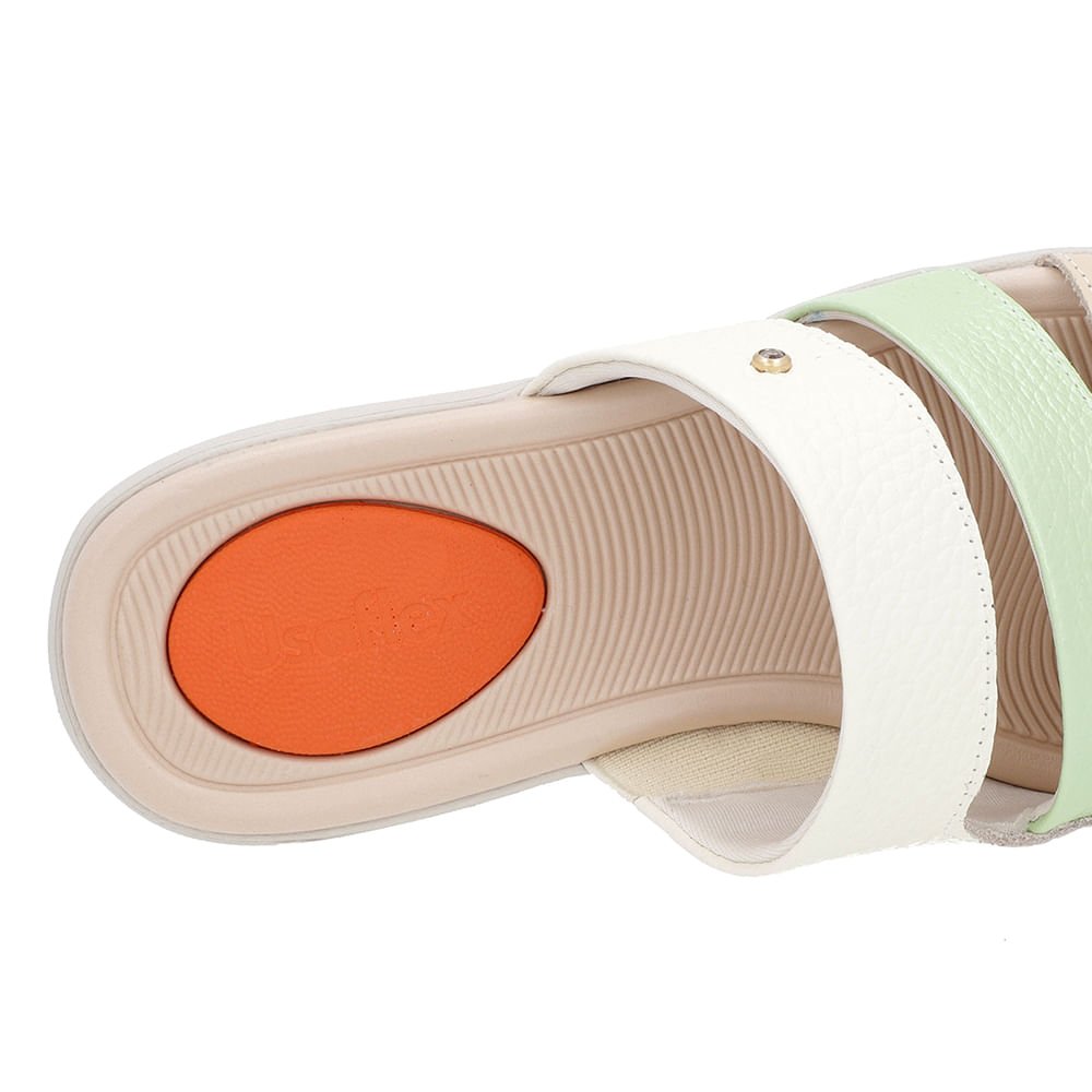 Tamanco Salto Plataforma Couro Off-White Branco 4