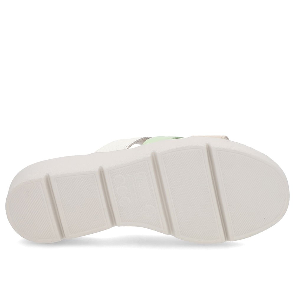 Tamanco Salto Plataforma Couro Off-White Branco 5