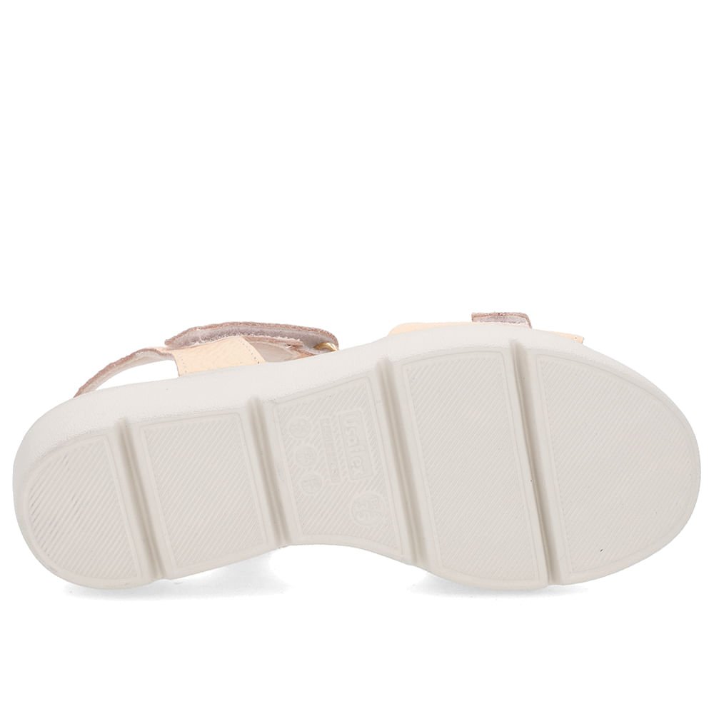 Sandália Plataforma Couro Laranja Ajuste Fecho-Flex Laranja 5