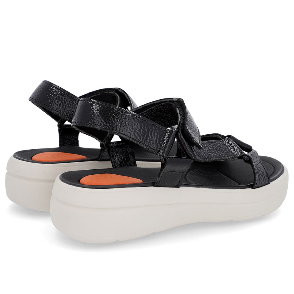 Sandália Papete Preta Couro Verniz Preto 3