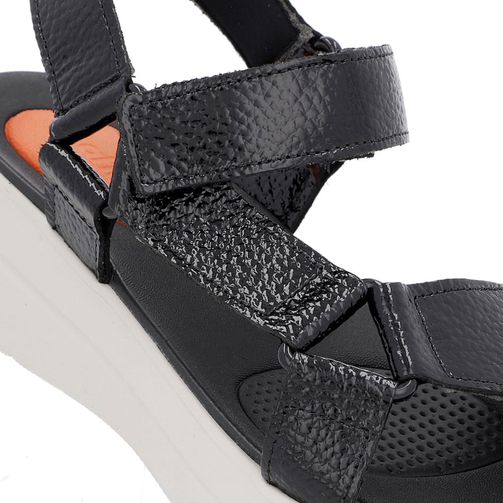 Sandália Papete Preta Couro Verniz Preto 4