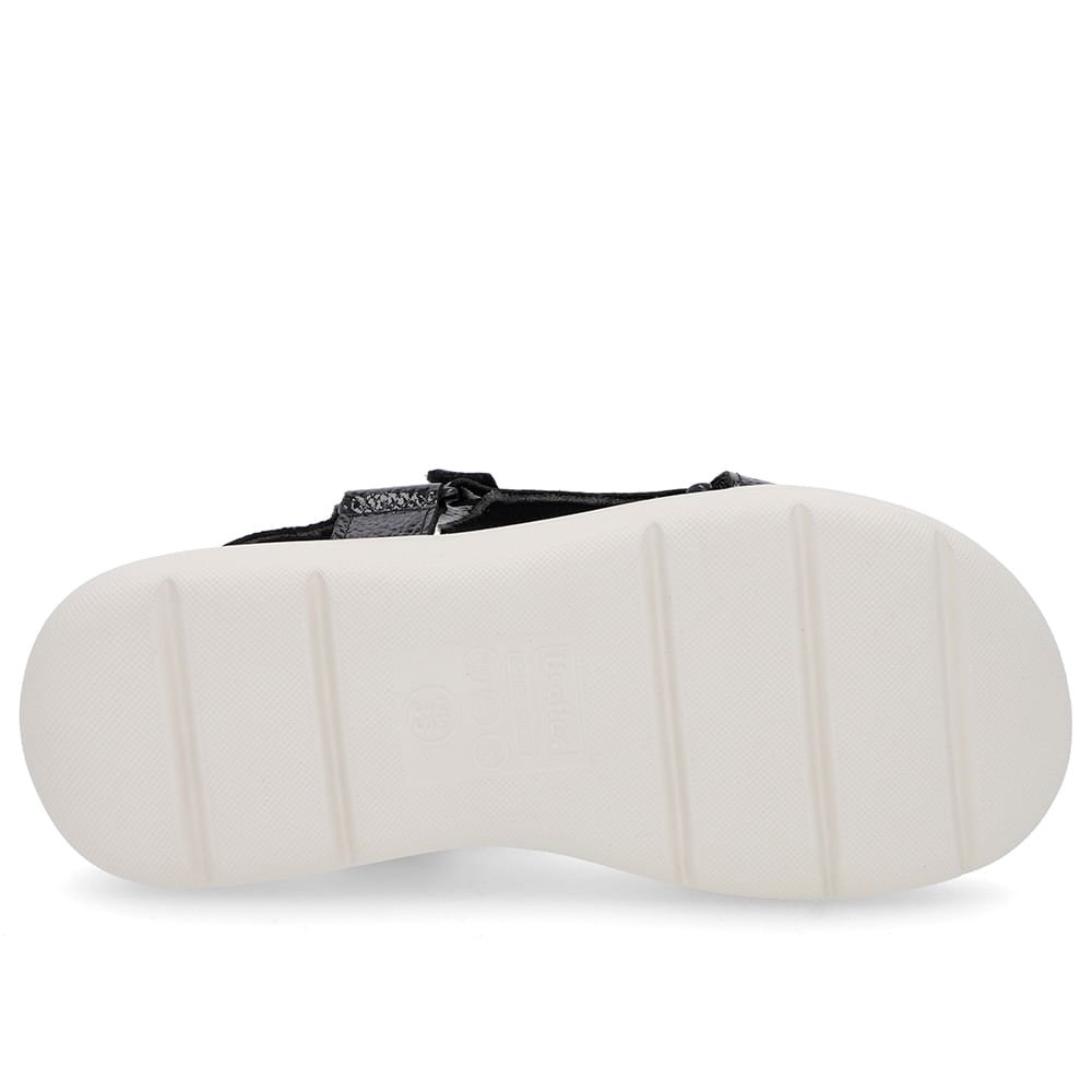 Sandália Papete Preta Couro Verniz Preto 5