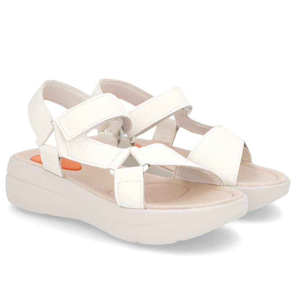 Sandália Papete Off-White Couro Verniz Branco 2