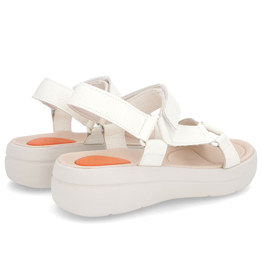 Sandália Papete Off-White Couro Verniz Branco 3